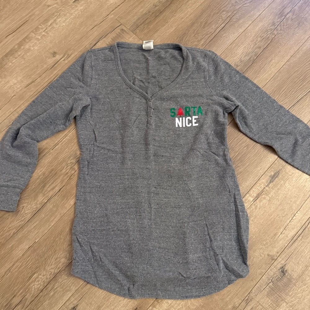 Victoria's Secret Pink Gray Ribbed Top